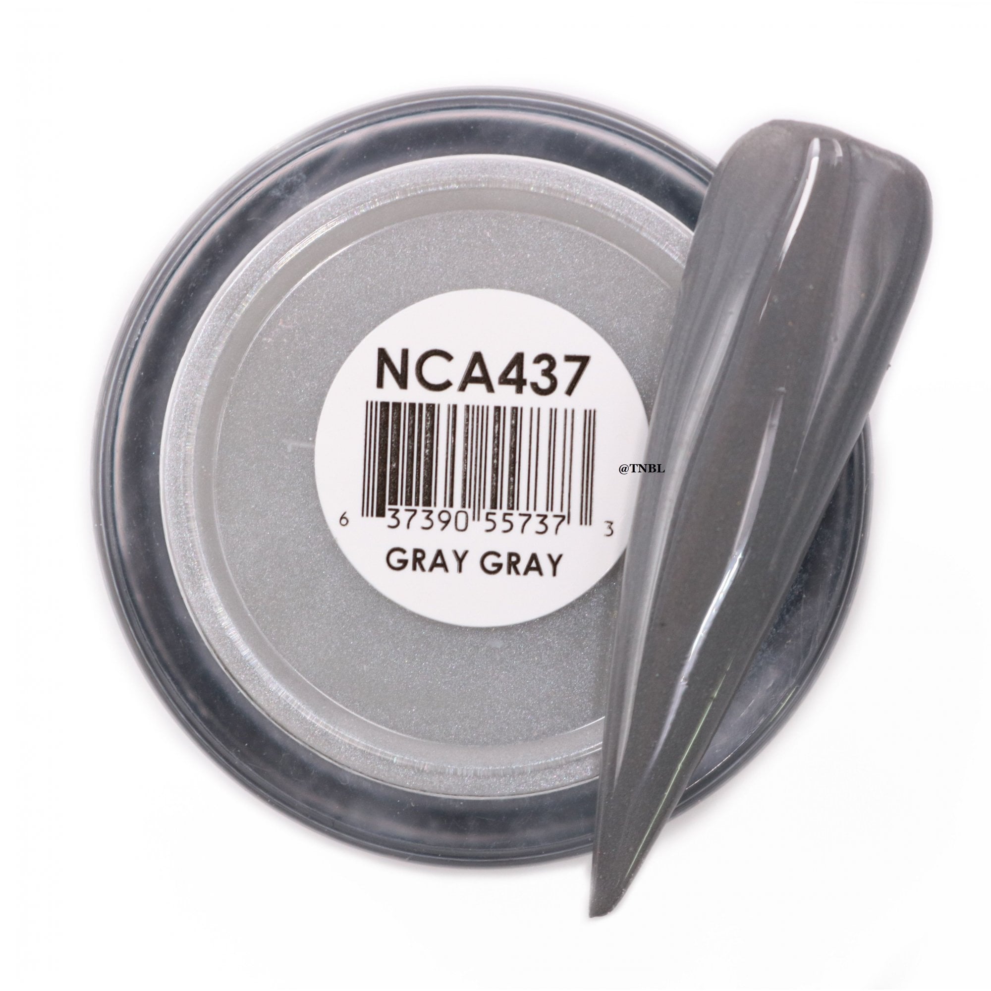 GLAM & GLITS Naked Acrylic Nail Powder 1oz / 28g - NCAC437 GRAY GRAY