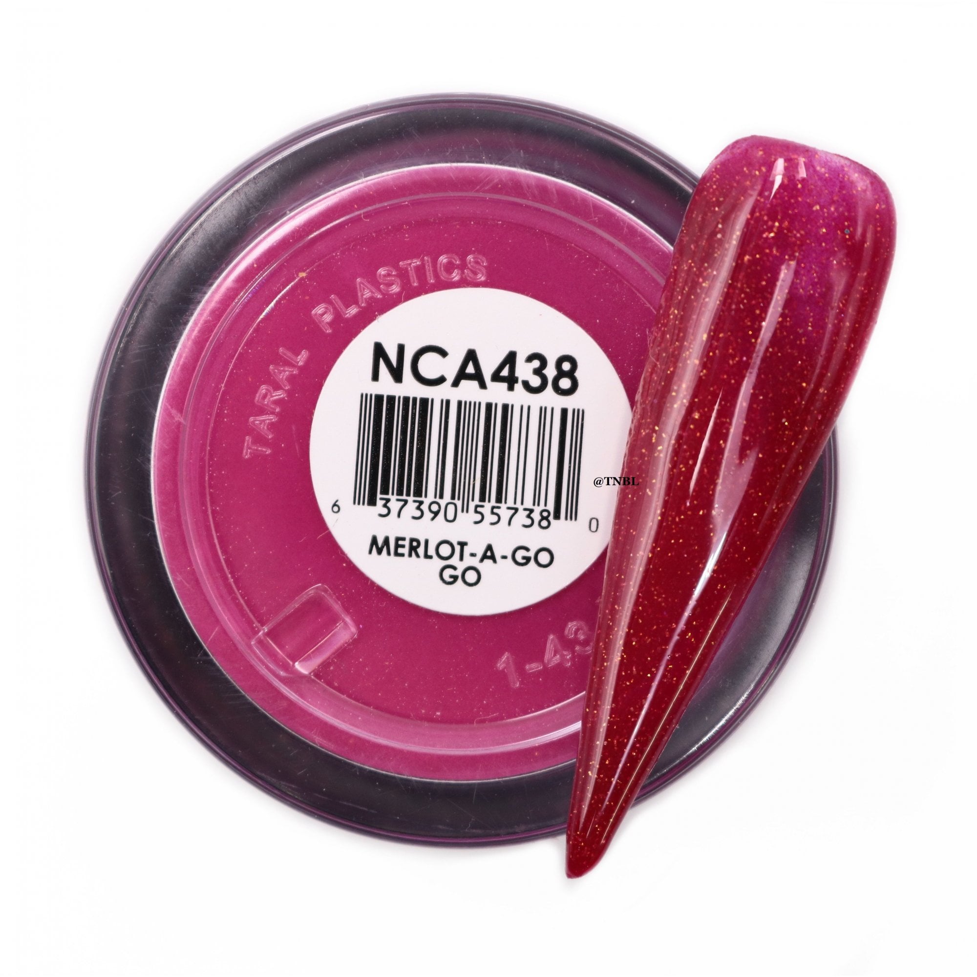 GLAM & GLITS Naked Acrylic Nail Powder 1oz / 28g - NCAC438 MERLOT-A-GO GO