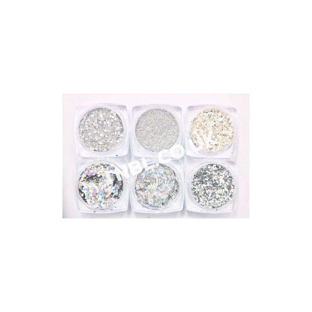 Glitter Kit silver Collection 6 x 1G