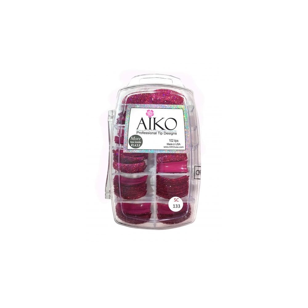 AIKO Glitter Nail Tips SC133 - Pack of 102
