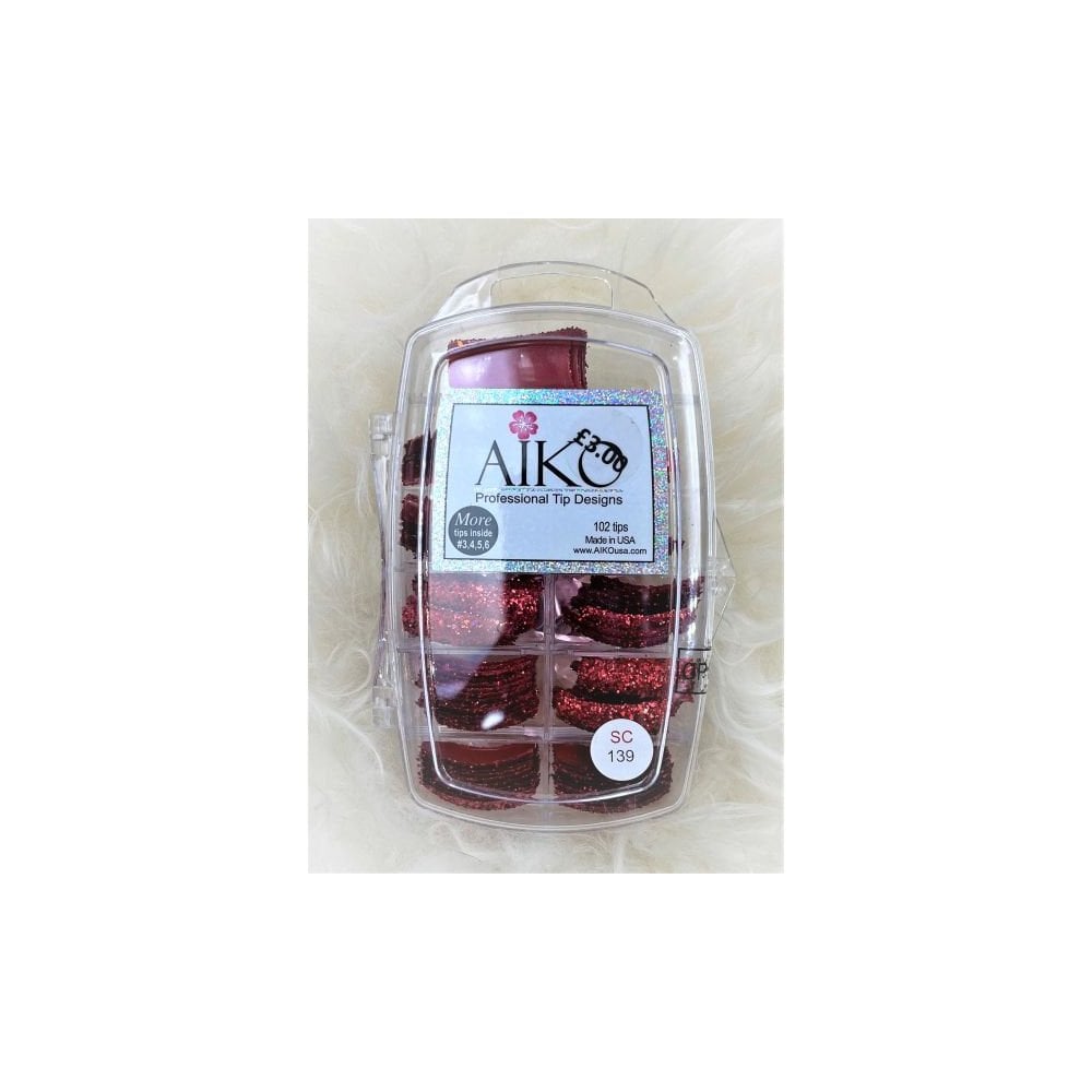 AIKO Glitter Nail Tips SC139 - Pack of 102