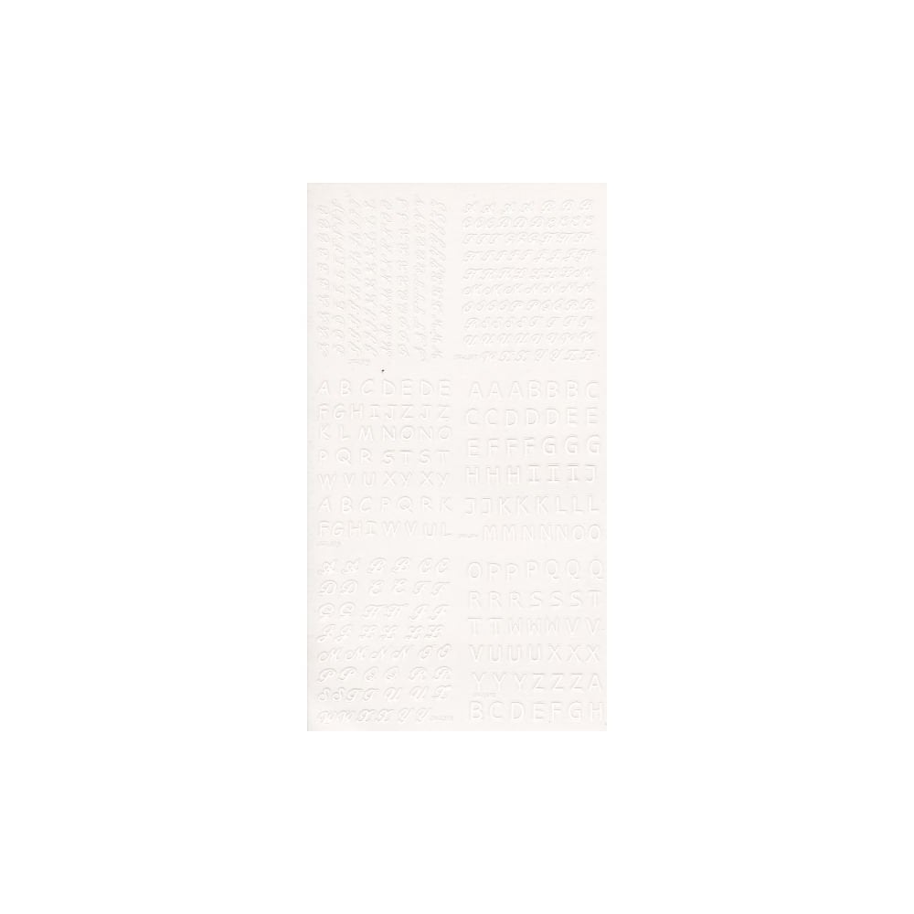 STICKER 3DL-#3 alphabet(WHITE)