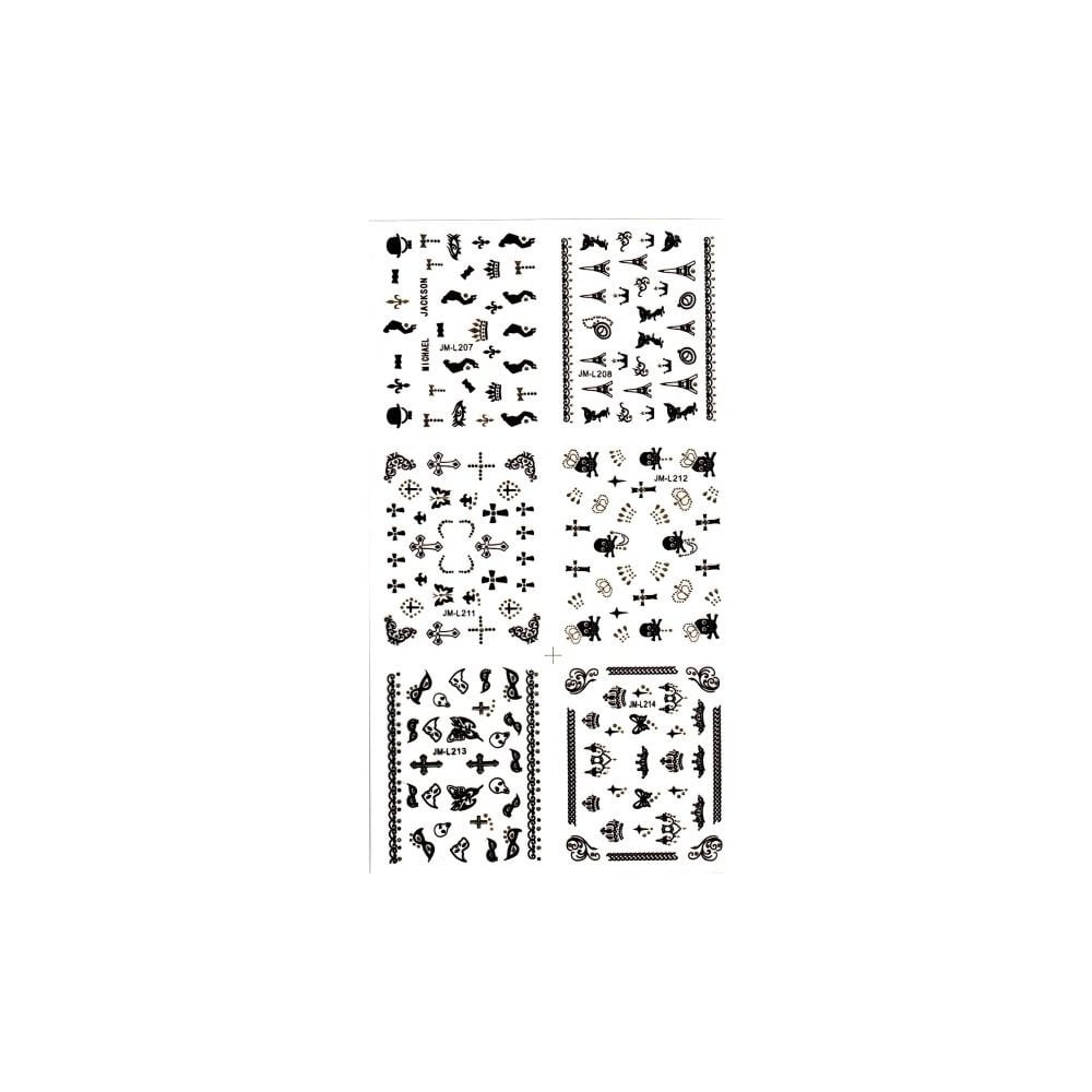 STICKER 3DL-#18 (GOLD & BLACK)