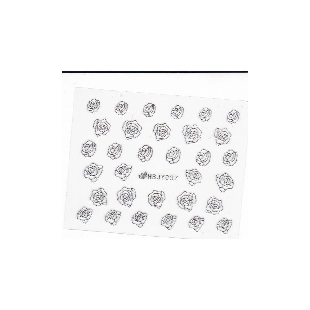 Sticker - #C11 - Flowers (Silver)