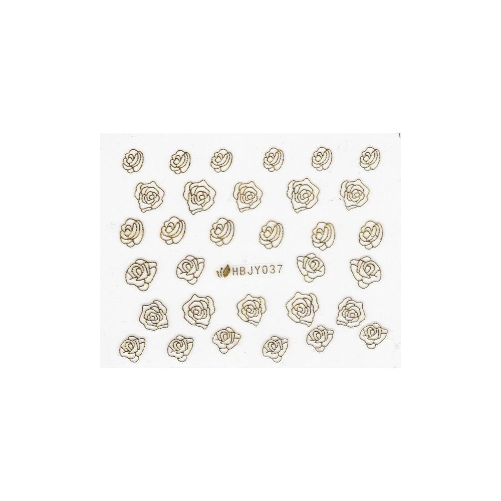 Sticker - #C14 - Flowers (Gold)