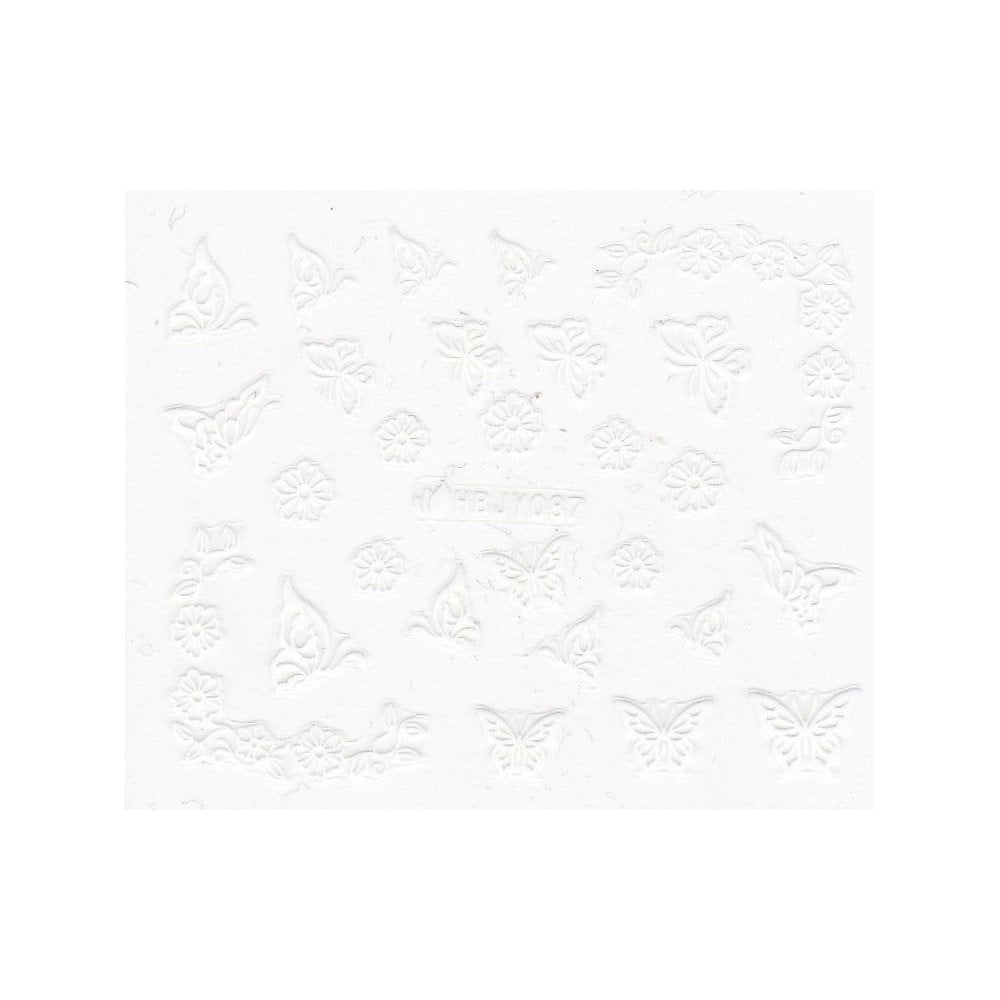 Sticker - #B131 - Butterfly (White)