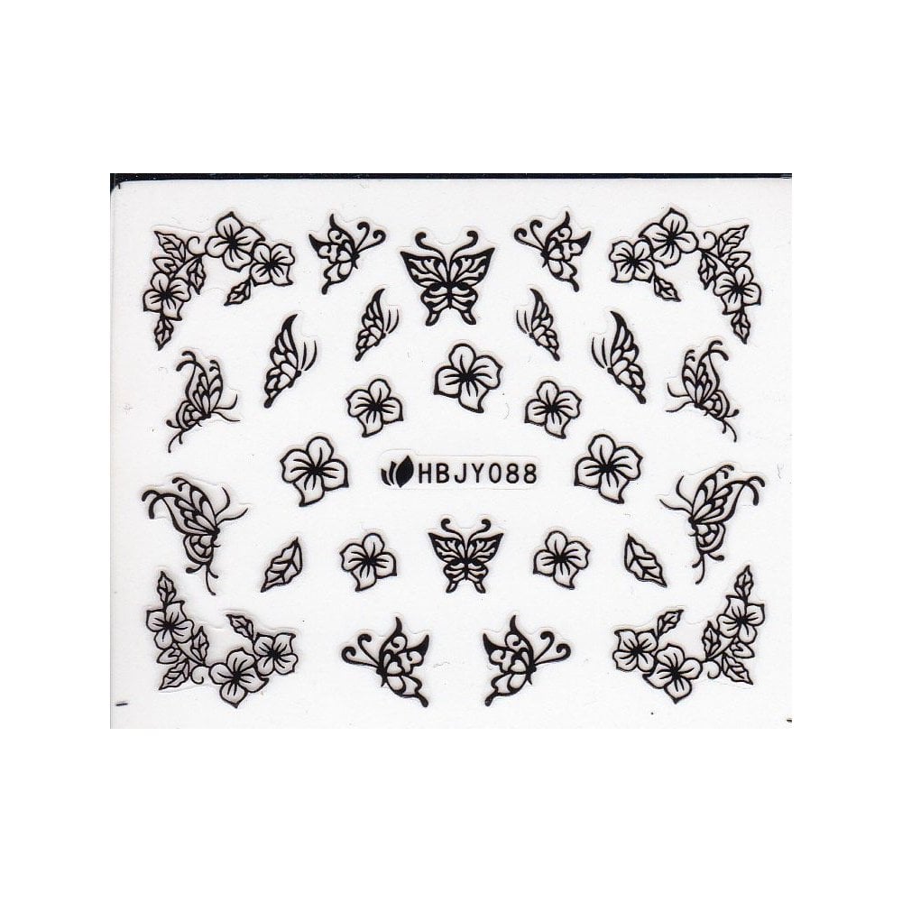 Sticker - #B134 - Butterfly (Black)