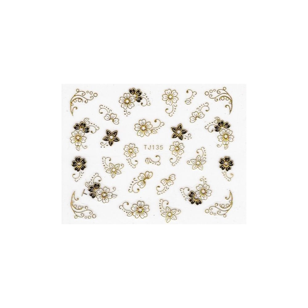 Sticker - #C64 - Flowers (Gold)
