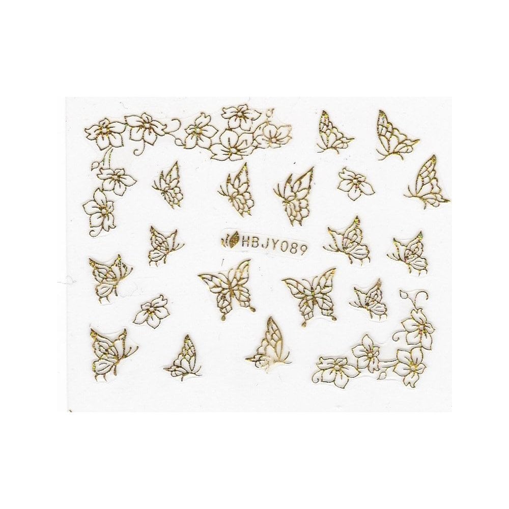 Sticker - #B143 - Butterfly (Gold)