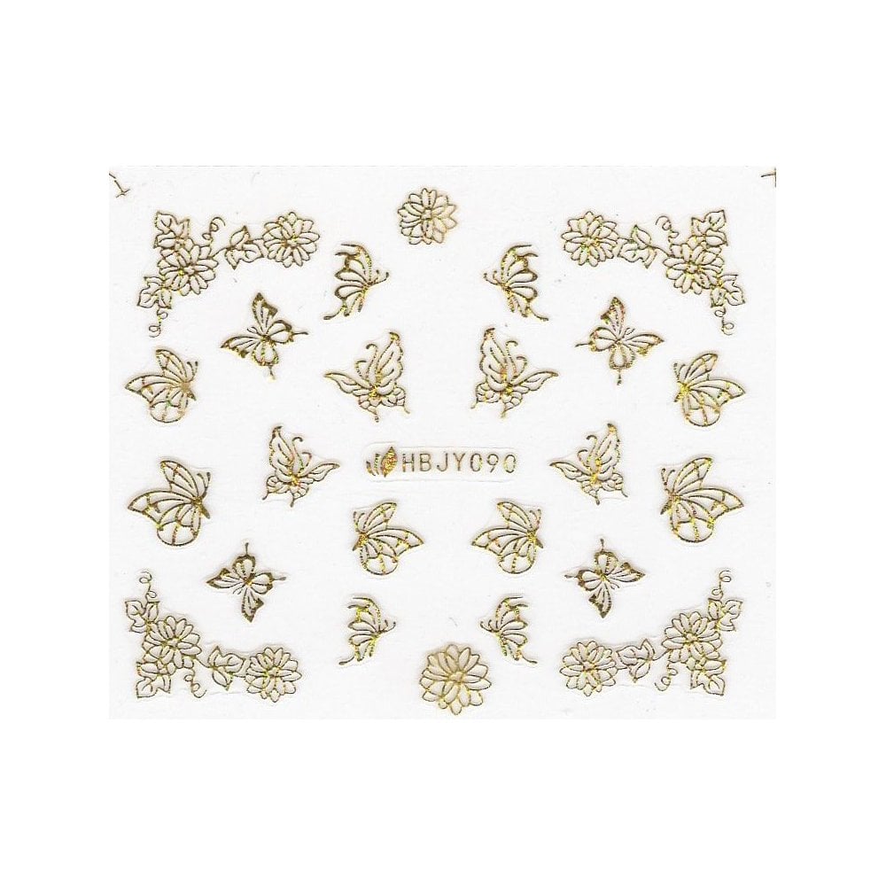 Sticker - #B144 - Butterfly (Gold)