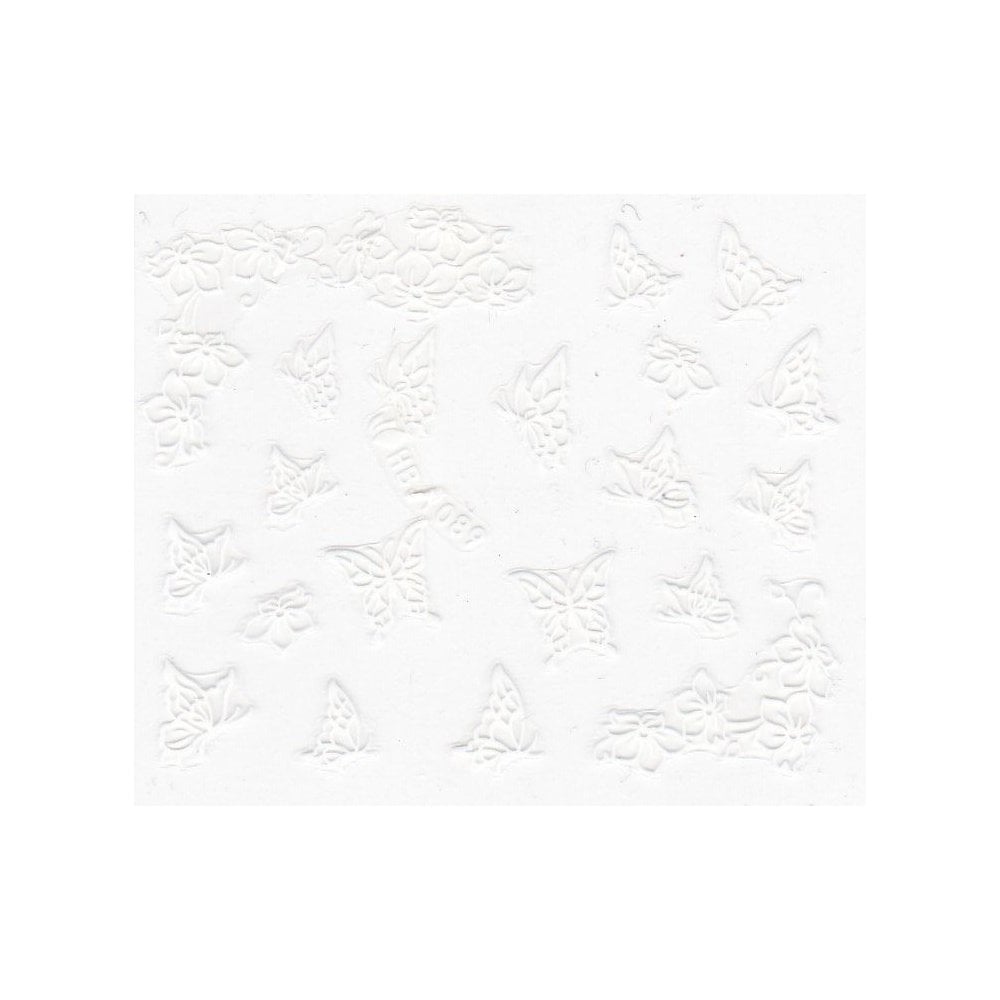 Sticker - #B151 - Butterfly (White)