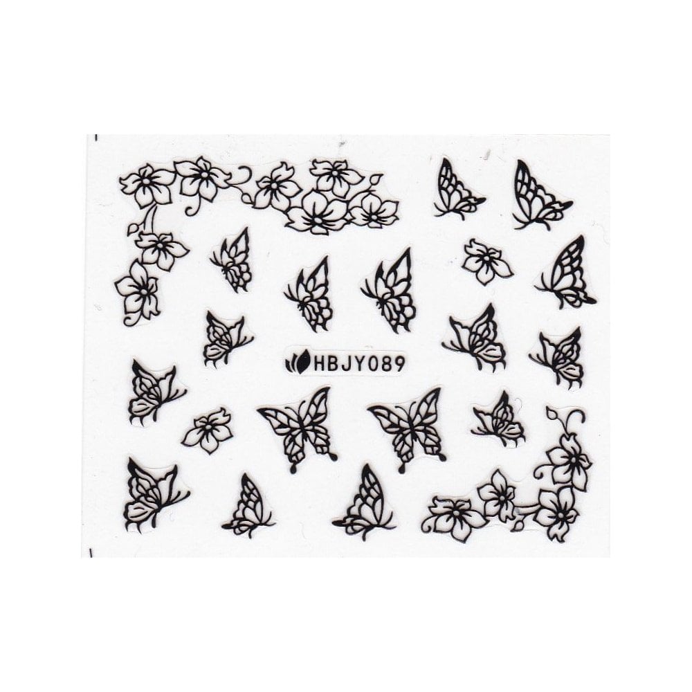 Sticker - #B153 - Butterfly (Black)