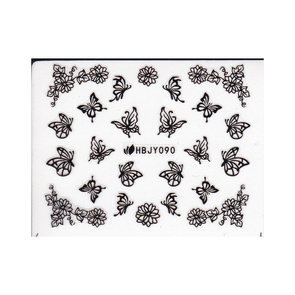 Sticker - #B154 - Butterfly (Black)