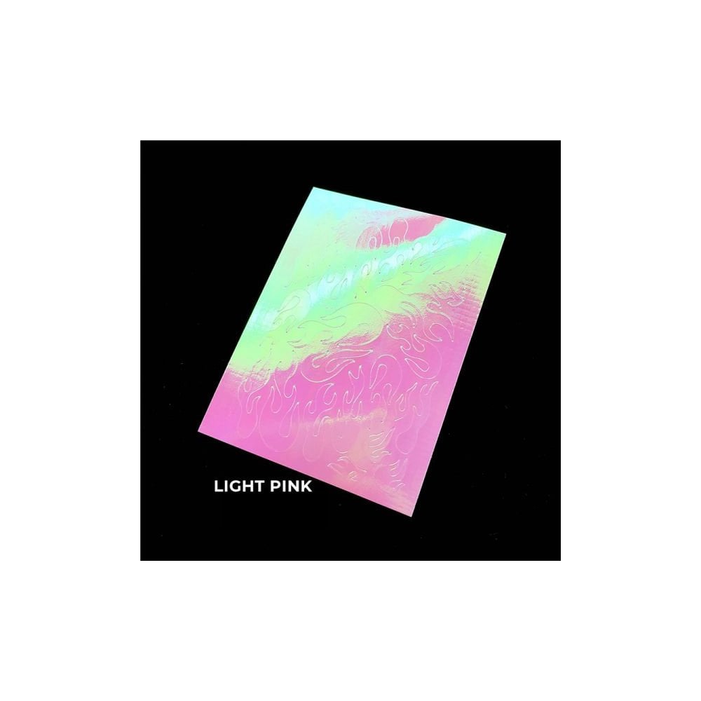 Flame Sticker - Light Pink