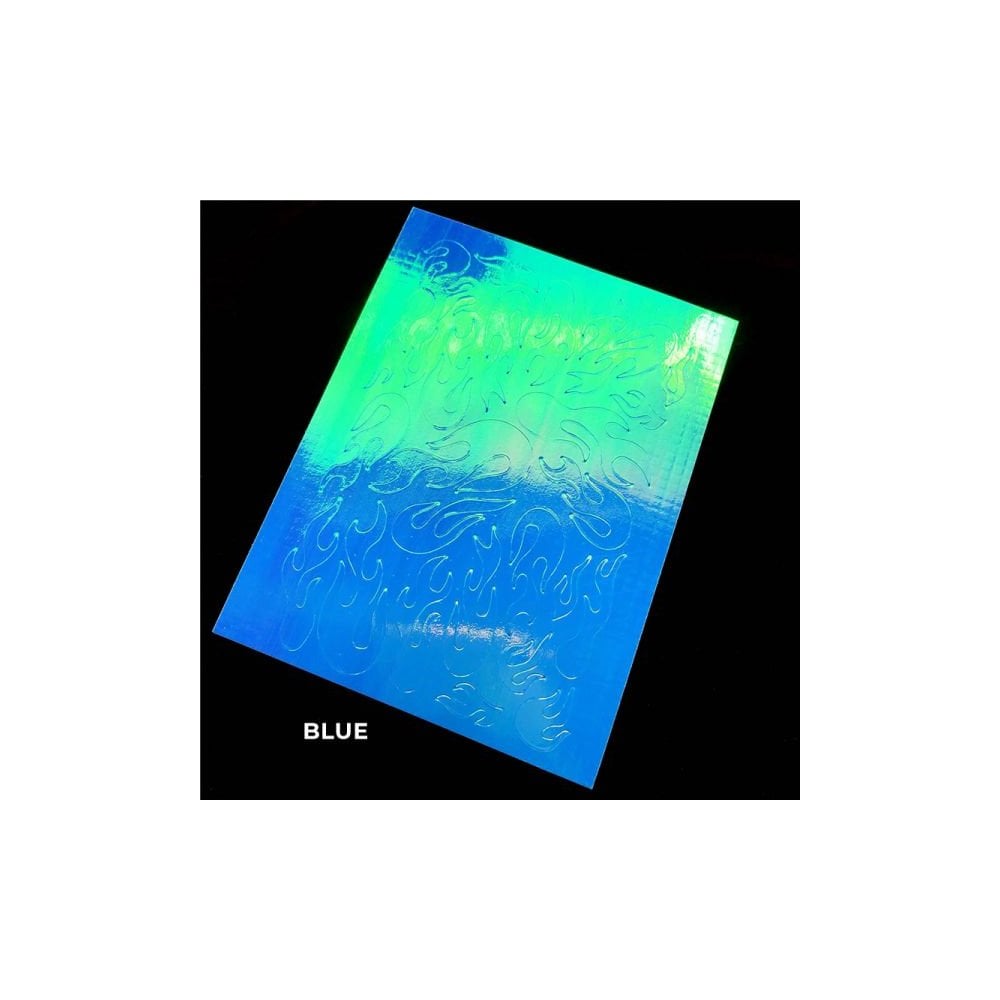 Flame Sticker - Blue
