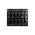 Sticker - #D81 Hearts & Bows (Silver)