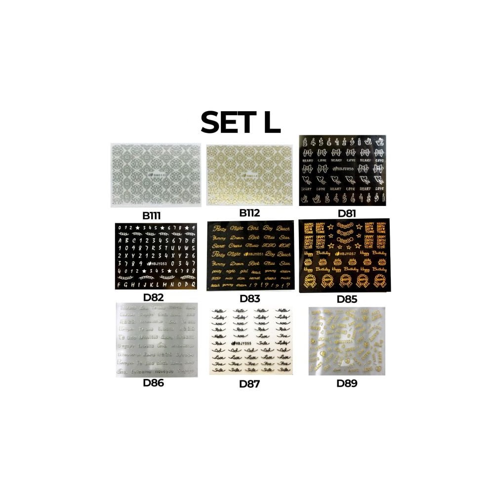 Sticker Set - L (Number/Text)