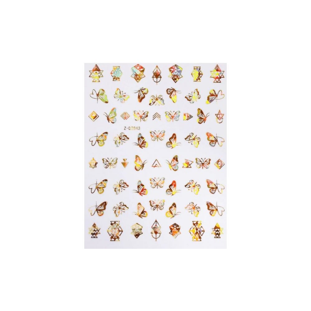 Sticker - ZD3843 - Butterfly - Gold