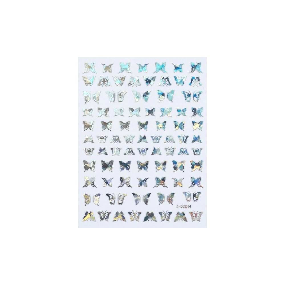Sticker - ZD3844 - Butterfly silver