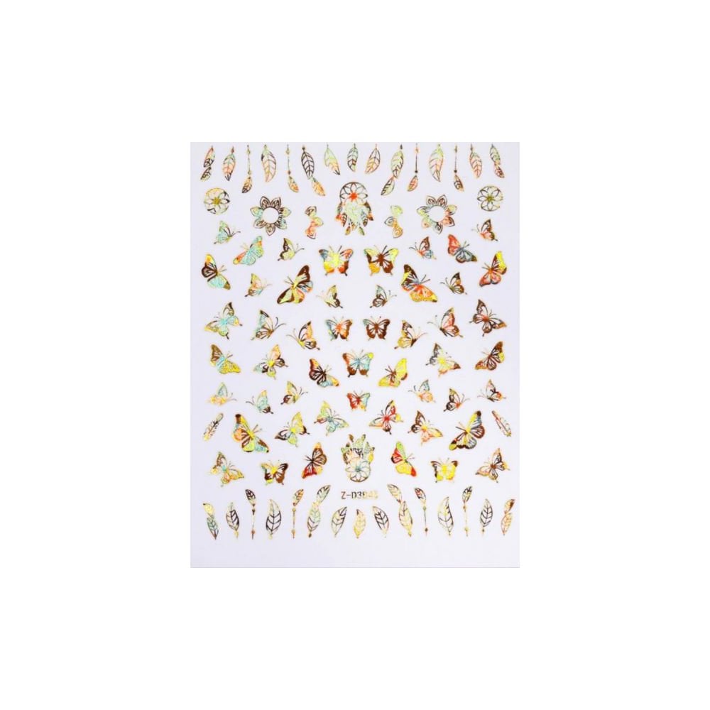 Sticker - ZD3845 - Butterfly - Gold
