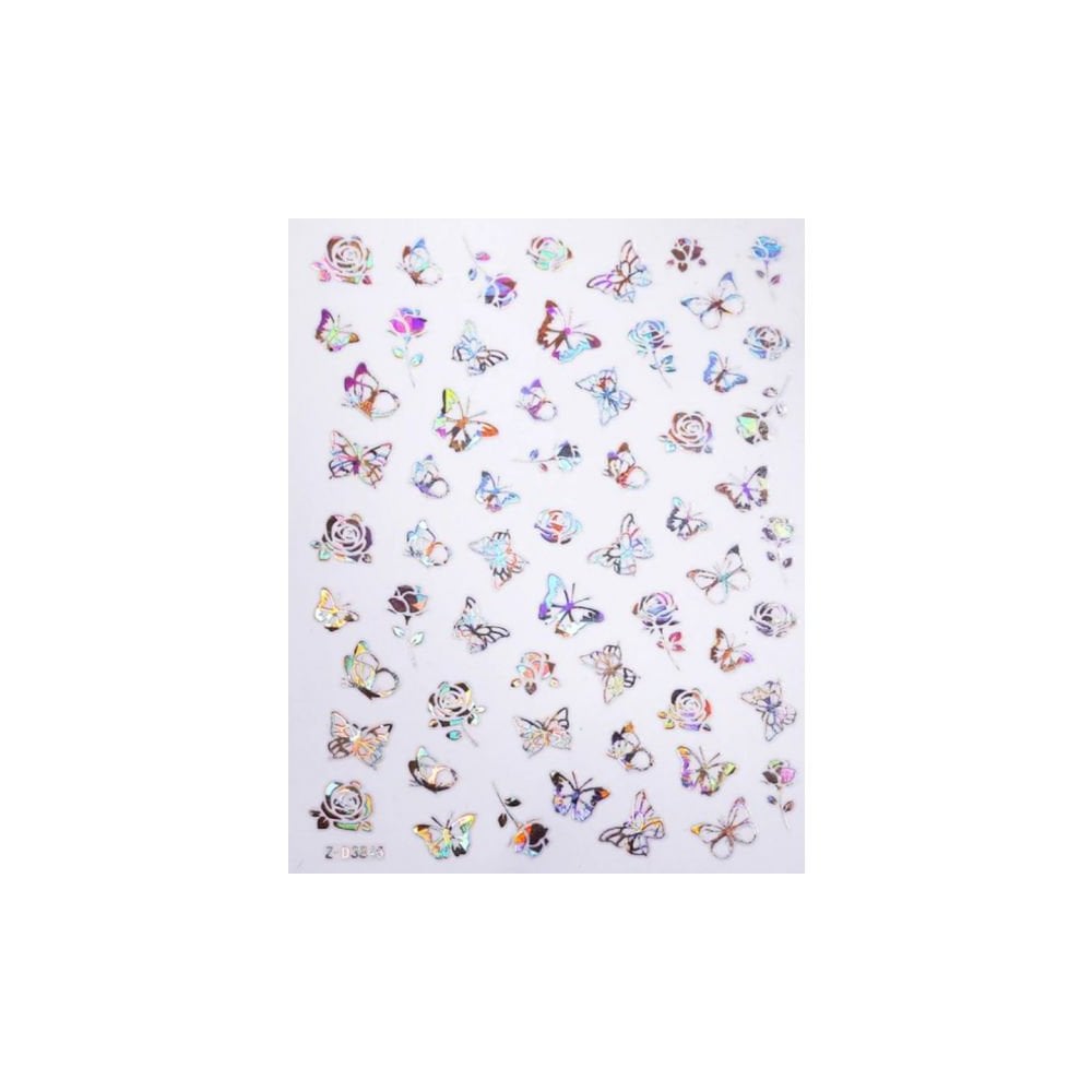 Sticker - ZD3848 - Butterfly silver