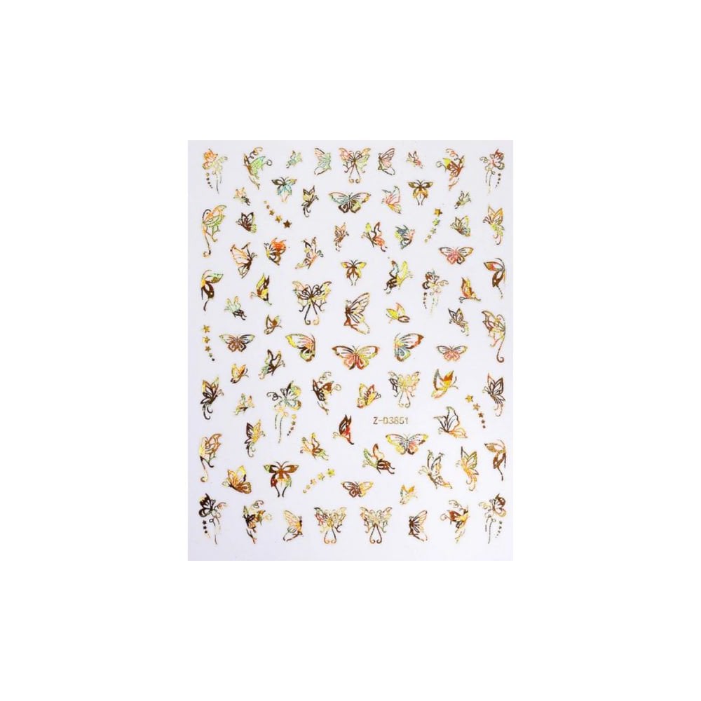 Sticker - ZD3851 - Butterfly - Gold