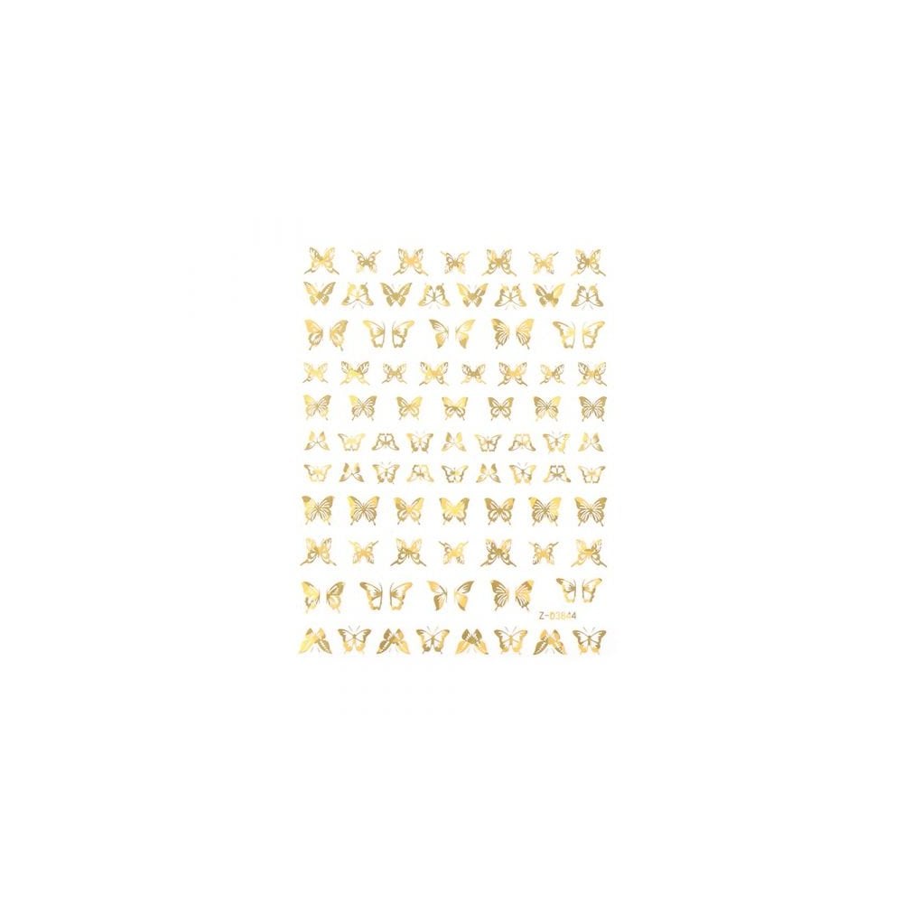 Sticker - ZD3844 - Butterfly - Gold
