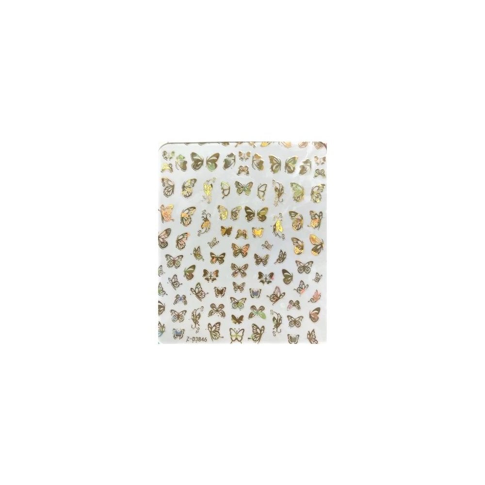 Sticker - ZD3846 - Butterfly - Gold