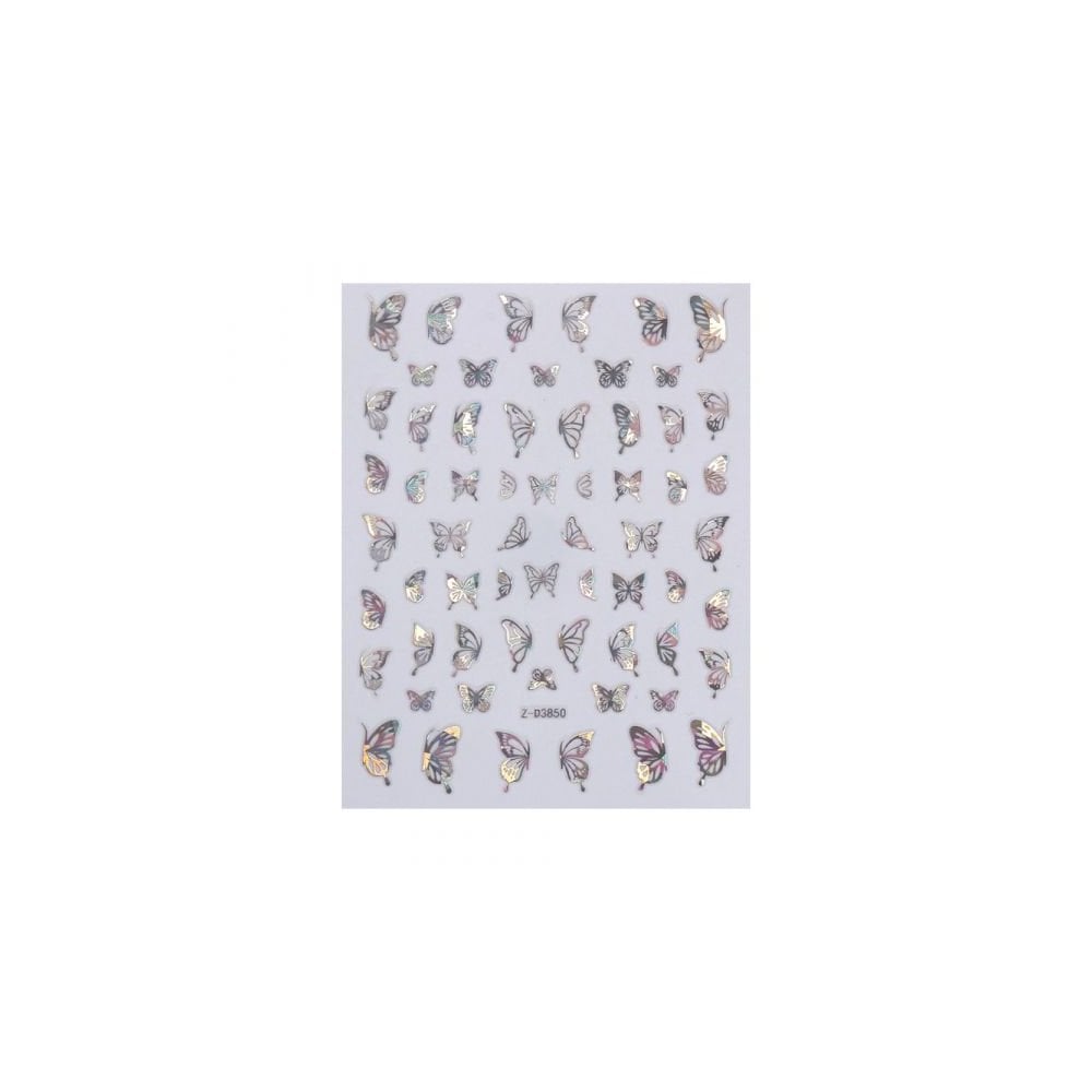 Sticker - ZD3850 - Butterfly silver