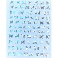 Sticker - ZD3835 - Butterfly silver