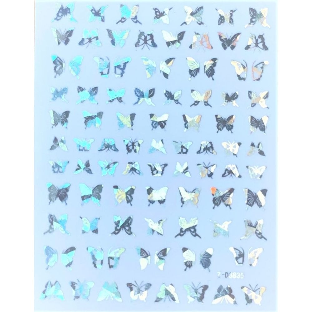 Sticker - ZD3835 - Butterfly silver
