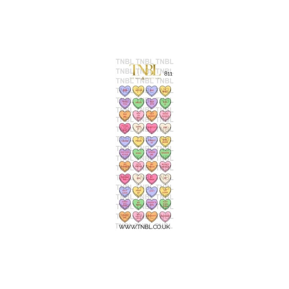 Water Decal - 811 - Hearts