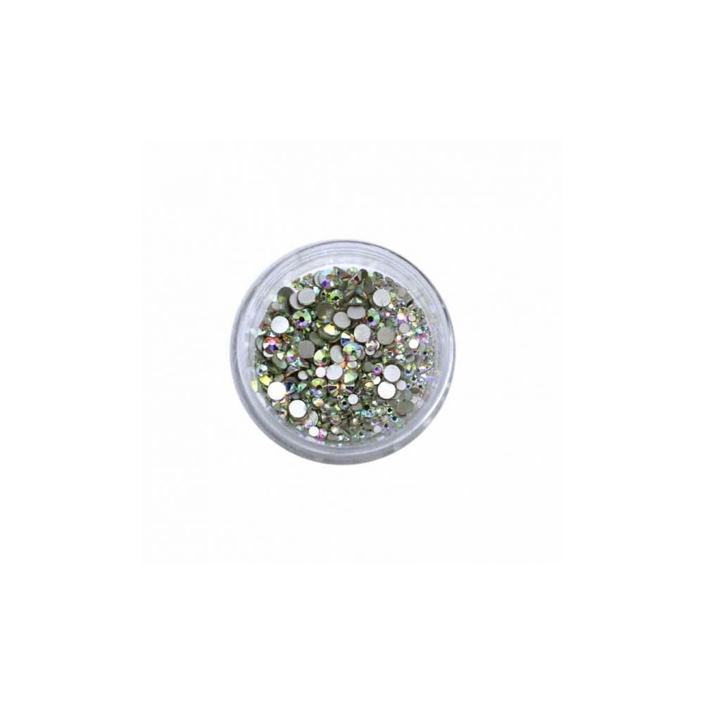 TNBL Crystal AB Flatback Rhinestones in Large pot