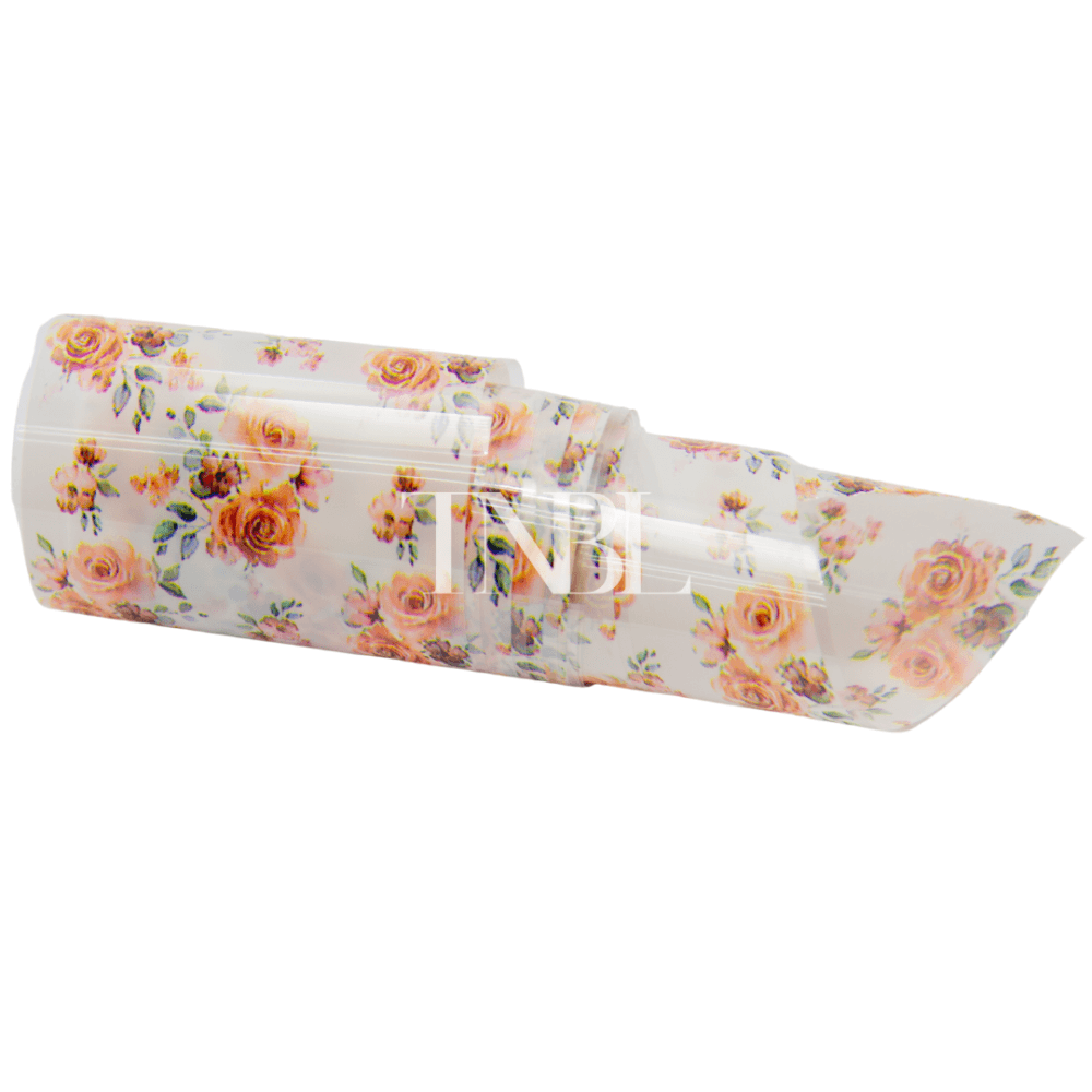 Nail Art Foil - Flower - pot - White