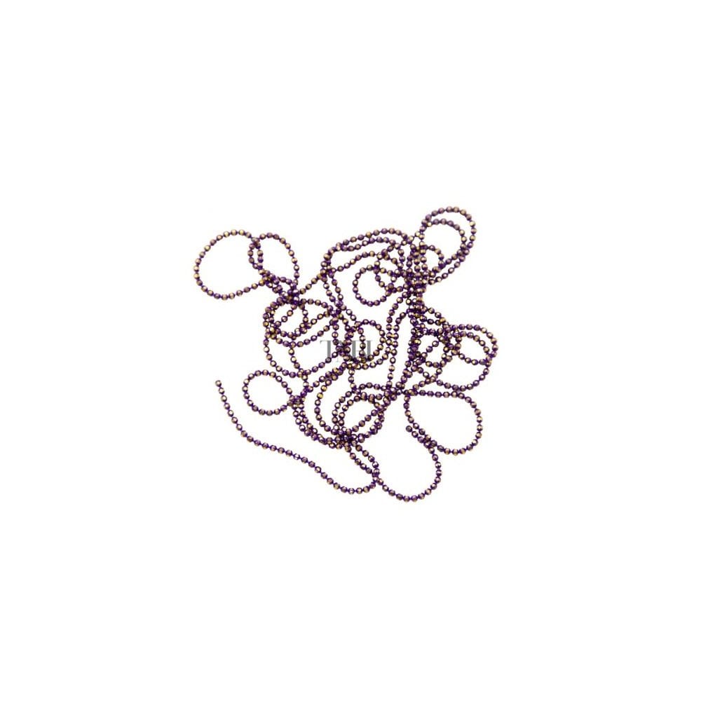 Beaded Chain - Purple & Gold