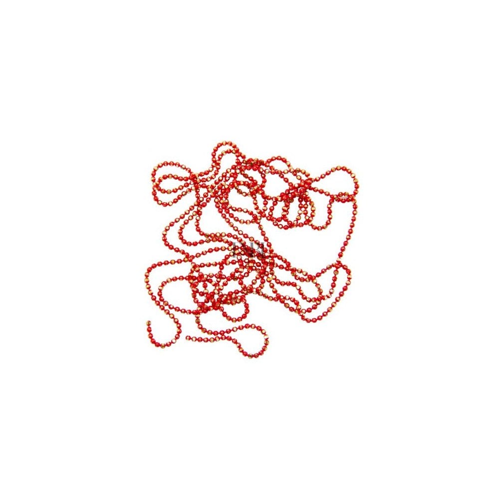 Beaded Chain - Red & Gold