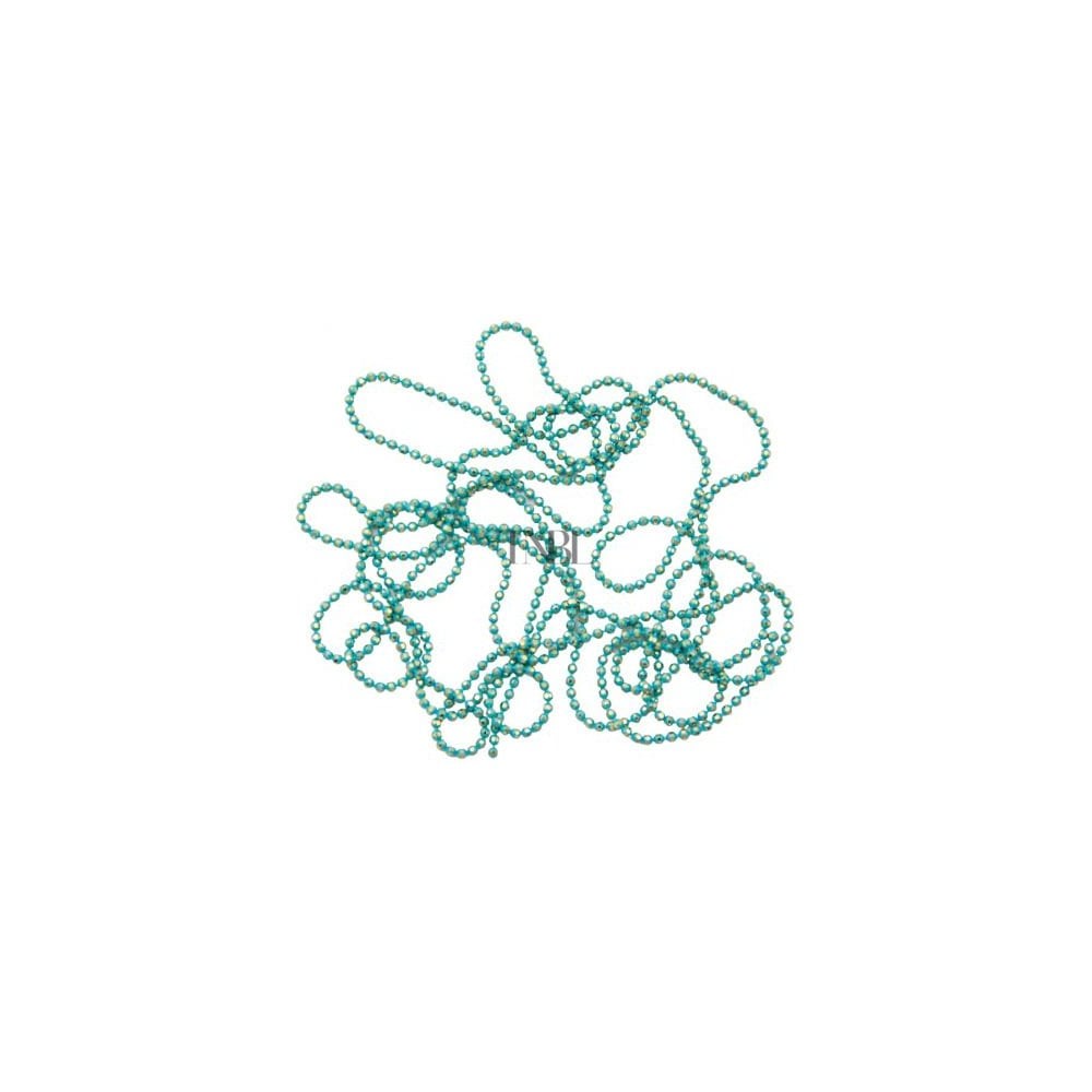 Beaded Chain - Teal & Gold