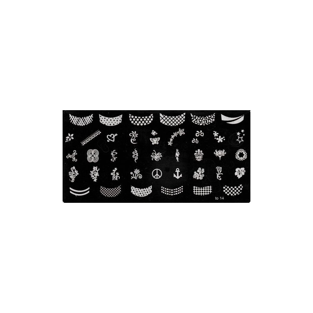 Nail Art Stamping Plate - #T14