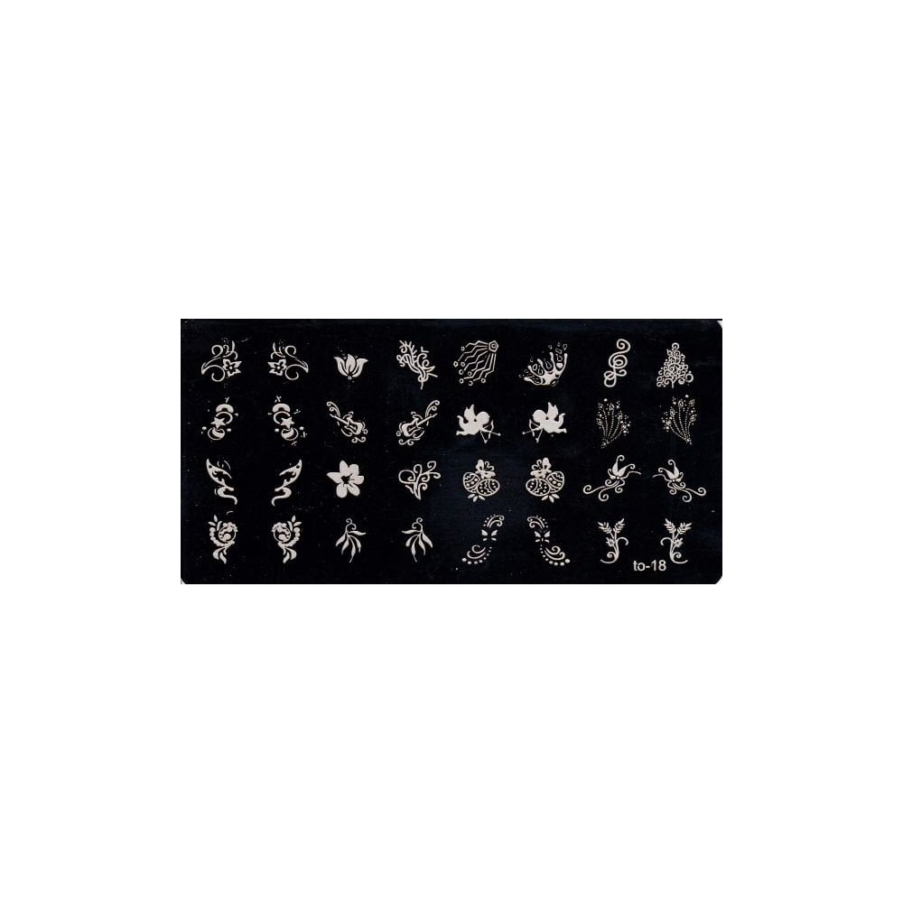 Nail Art Stamping Plate - #T18
