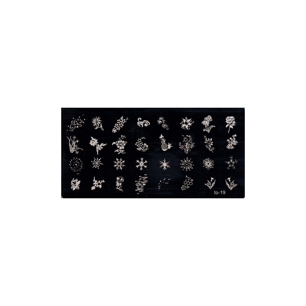 Nail Art Stamping Plate - #T19