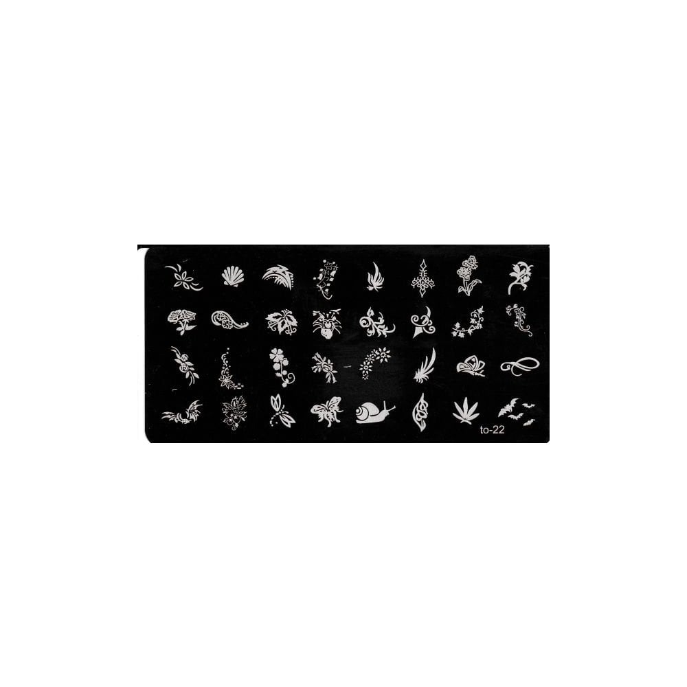 Nail Art Stamping Plate - #T22