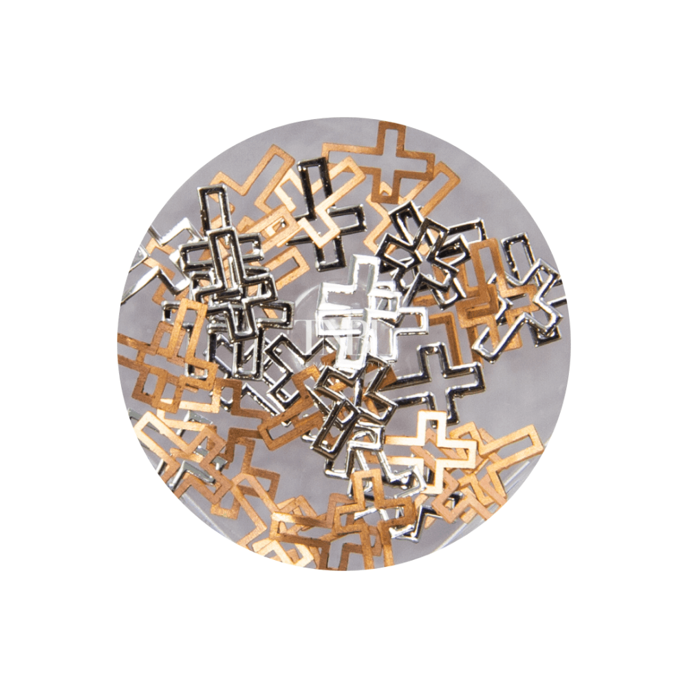 Nail Art Pot - Silver/Rose Gold - CROSS1