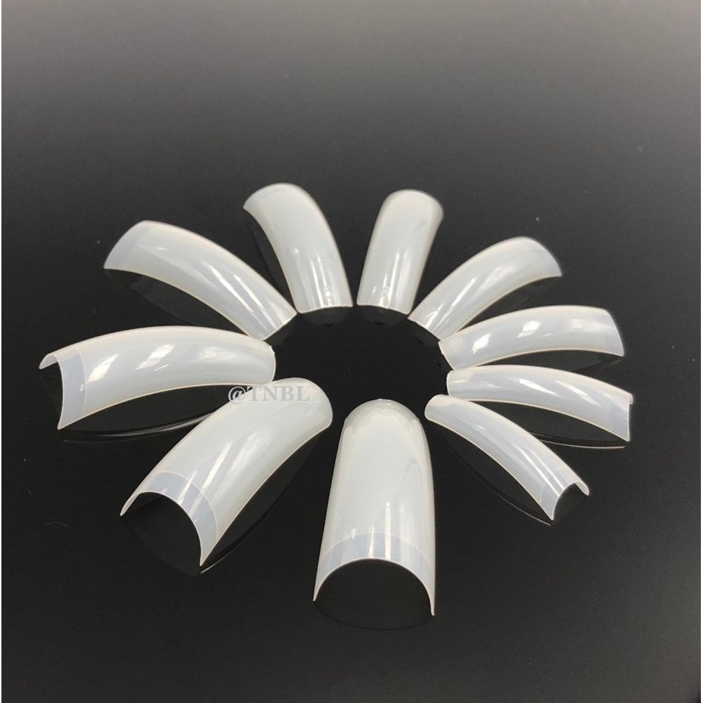 Natural Ultra Professional C-Curve Square Nail Tips Refill Bag (With Well)