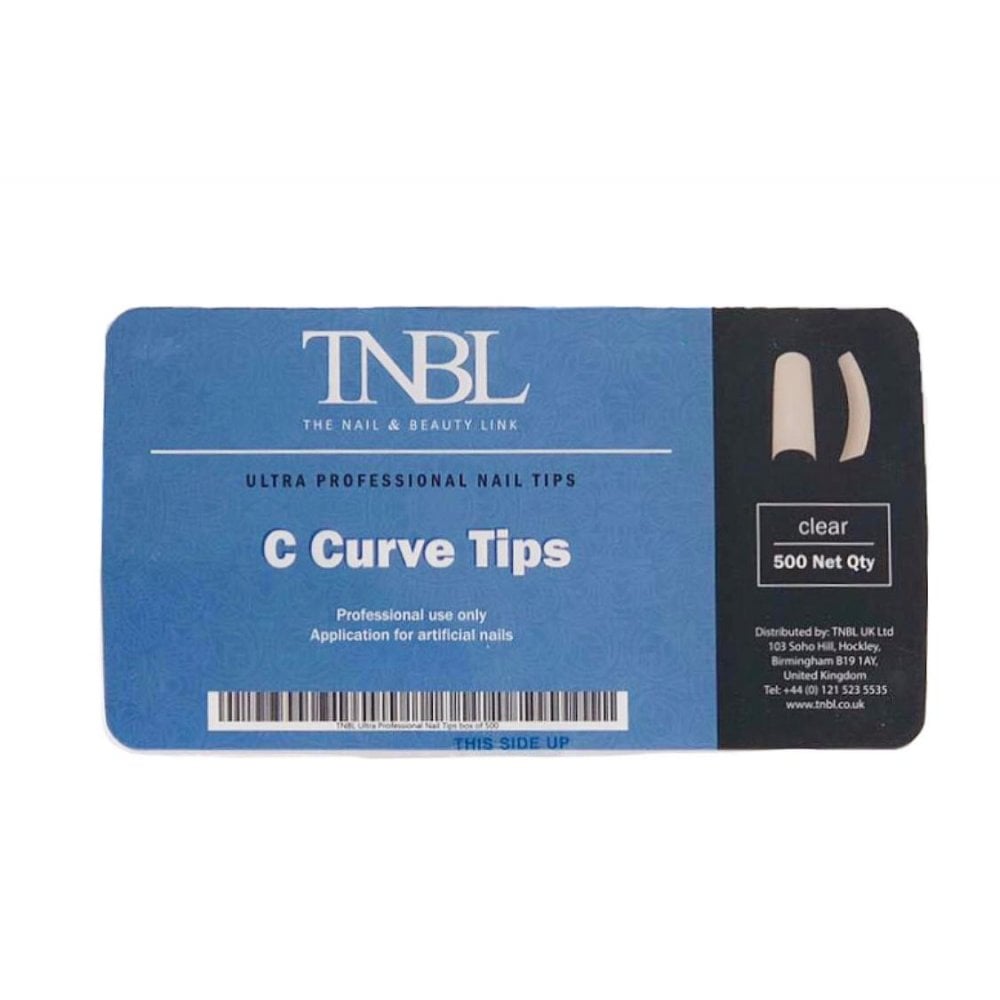 Clear Ultra Professional C-Curve Square Nail Tips Refill Bag (With Well)