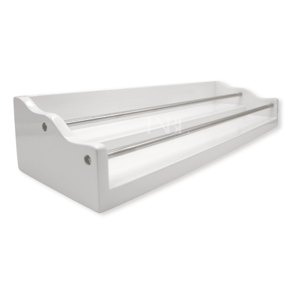 2-Tier Wooden Gel & Nail Polish Display Stand - White