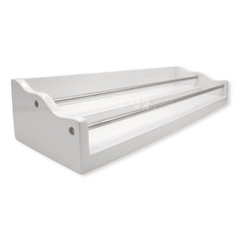 2-Tier Wooden Gel & Nail Polish Display Stand - White