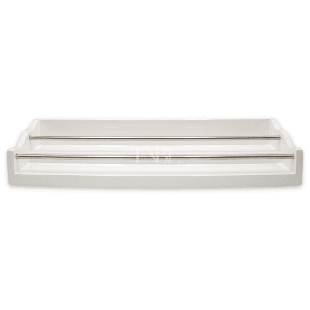 2-Tier Wooden Gel & Nail Polish Display Stand - White