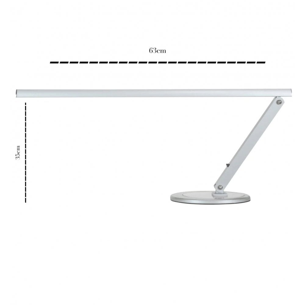 LED Daylight Desktop Table Lamp - Silver/Black