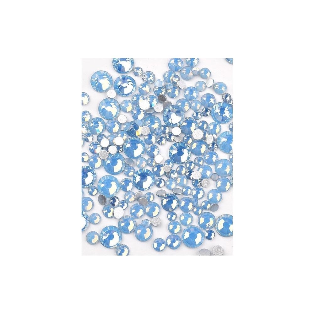 Blue Opal Crystals Mixed Sizes 300pcs