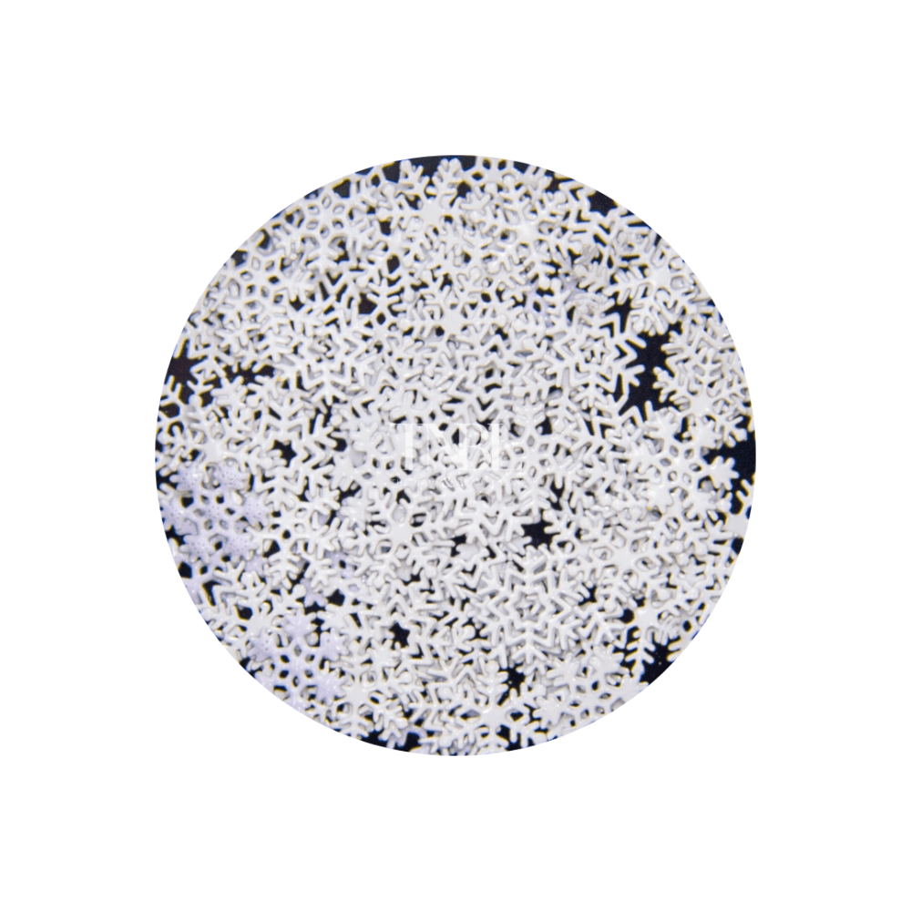 Mixed Size White Snowflakes